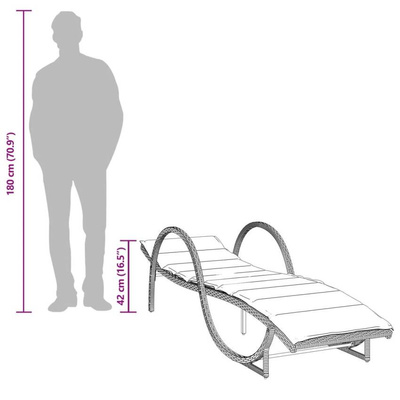 vidaXL Leżaki ze stolikiem, 2 szt., beżowe, polirattan model standard