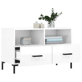vidaXL Szafka pod TV, biała, wysoki połysk, 80x36x50 cm model standard