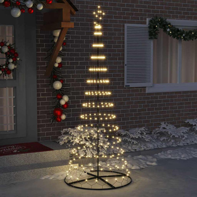 Choinka świąteczna LED z podstawą Ciepła biel 250 cm Metal