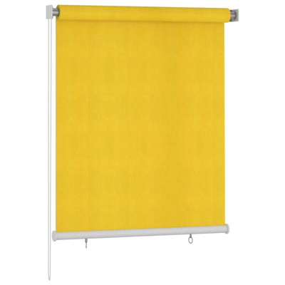 vidaXL Roleta zewnętrzna, 120x140 cm, żółta, HDPE
