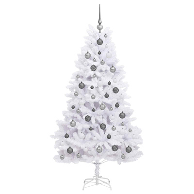 Sztuczna choinka Biały 90 x 90 x 180 cm PVC i Metal
