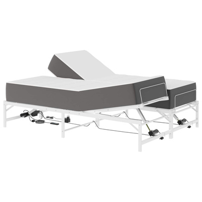 Elektro Regulowany Stelaż Łóżka Biały 150 x 200 cm Stal