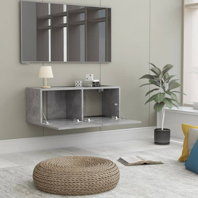 vidaXL Szafka pod TV, szarość betonu, 80x30x30 cm