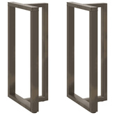 Nogi do stołu barowego w kształcie litery T 2 szt. Czarne 60x35x(110-111) cm Stal