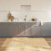 Dywan prostokątny, jasny naturalny, 100x200 cm, bambusowy