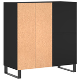 na płyty, czarna, 84,5x38x89 cm, materiał drewnopochodny Szafka