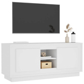 Szafka pod TV, biała, 102x35x45 cm, materiał drewnopochodny vidaXL