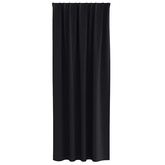 Firany blackout z kółkami 2 pcs Czarny 225 x 140 cm Poliester