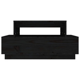 Stolik kawowy, czarny, 80x55x40,5 cm, lite drewno sosnowe