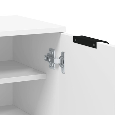 Szafka na buty, biała, 59x35x100 cm, materiał drewnopochodny