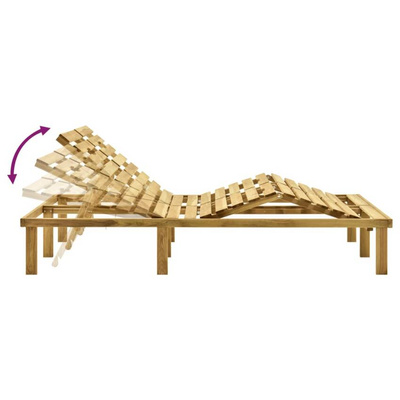 vidaXL Leżak podwójny, impregnowane na zielono drewno sosnowe