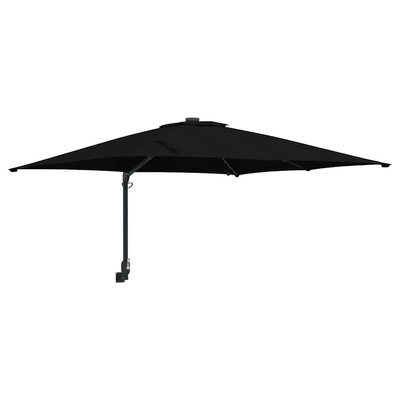 Parasolka ogrodowa Ze LED Lights Czarny 248,5 x 247,5 x 160 cm