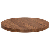 Blat stołu Ø 70 x 4 cm Okrągły Dąb lite Jasny Brąz