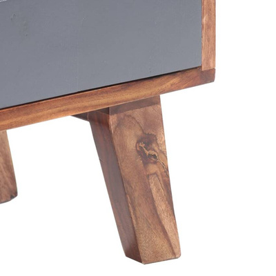 vidaXL Szafka pod TV, szara, 140x30x45 cm, lite drewno sheesham