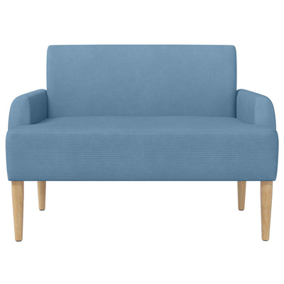 Sofa dwuosobowa z guzikowym pikowaniem niebieski