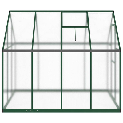 Szklarnia z ramą podstawy, zielona, 224x169x195 cm, aluminium