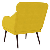 vidaXL Fotel, żółty, 63x76x80 cm, obity aksamitem