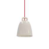 Lampa wisząca SEWILLA biała - z ceramicznym kloszem - skandynawska lampa do kuchni i jadalni