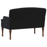 Sofa dwuosobowa z guzikowym pikowaniem Czarny 111 x 65 x 79 cm