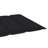 vidaXL Leżaki z czarnymi poduszkami, 2 szt., lite drewno tekowe