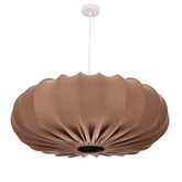 Lampa wisząca CAFEE' skandynawska - z abażurem brązowym mokka 66cm - nowoczesne oświetlenie sufitowe do salonu i jadalni E27
