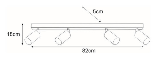 Lampy na listwie K-4556 z serii KAYLA KAJA