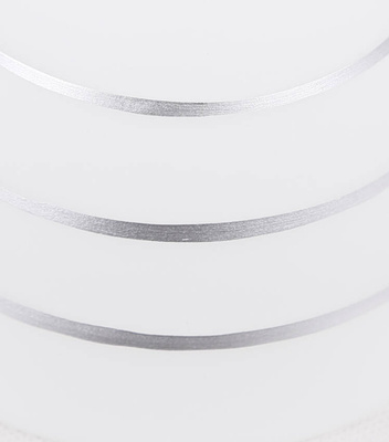 Lampa sufitowa chrom 3x40W biały klosz z kryształkami Simpli Candellux 33-63847