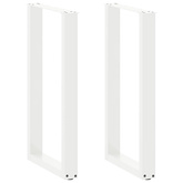 Nogi do stołu barowego w kształcie litery U 2 szt. Białe 40x(90-91) cm Stal