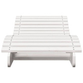 vidaXL Leżaki, 2 szt., białe, 205x60x31,5 cm, lite drewno sosnowe