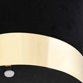 Stołek, czarno-złoty, aksamit 28 x 36 cm