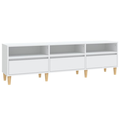 vidaXL Szafka pod TV, biała, 150x30x44,5 cm, materiał drewnopochodny wariant 9