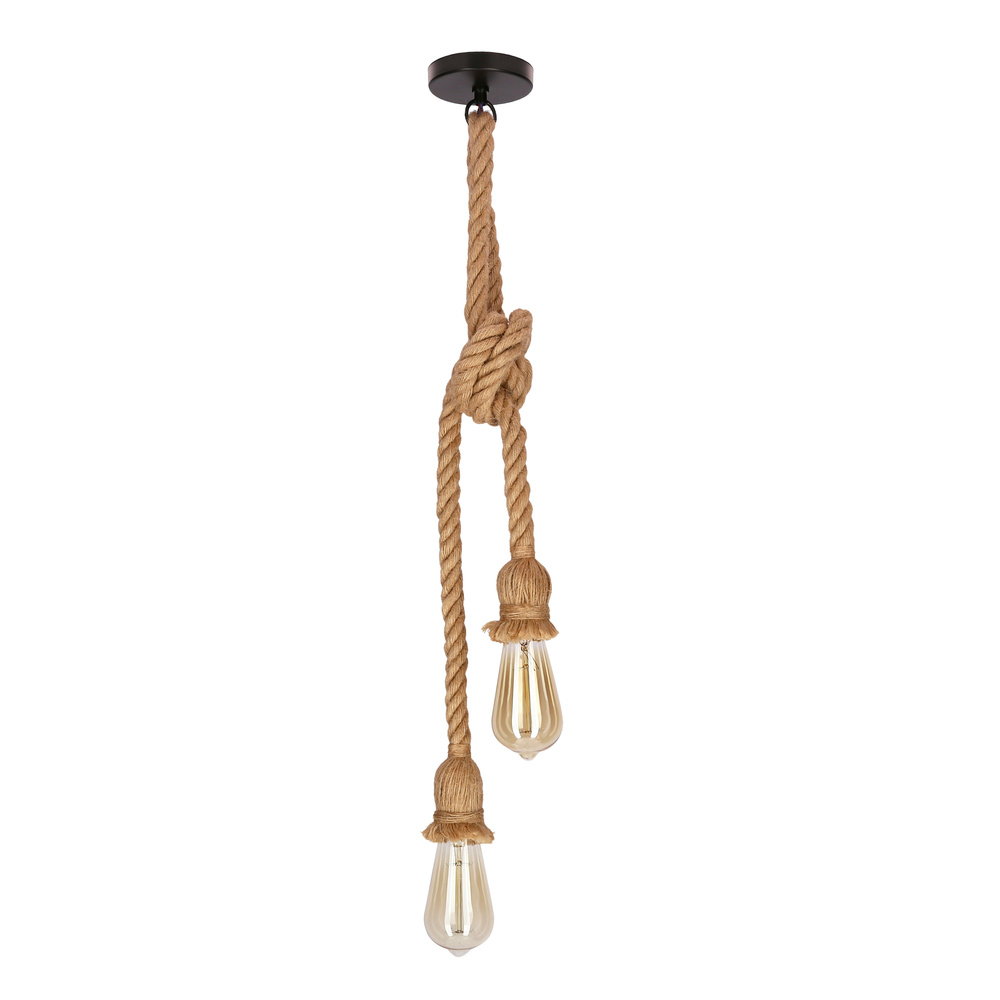 Videa lampa wisząca czarny+beżowy 2x40W E27