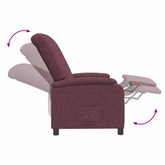 Fotel recliner Fioletowy tkanina