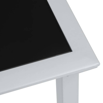 vidaXL Leżaki ze stolikiem, 2 szt., aluminium, zielone