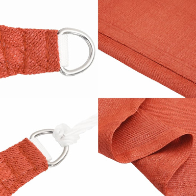 Żagiel przeciwsłoneczny, 160 g/m?, terakotowy, 2,5x2,5 m, HDPE