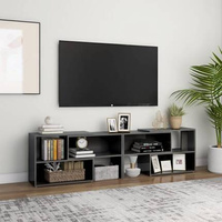 vidaXL Szafka pod TV, szara, wysoki połysk, 149x30x52 cm
