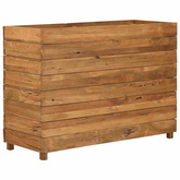 Podwyższona donica 100x40x72 cm drewno tekowe z recyklingu/stal