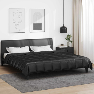 Kołdra na cały rok Czarny 200 x 200 cm Satyna i Mikrofibra