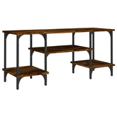 vidaXL Szafka pod TV, przydymiony dąb, 102x35x45,5 cm