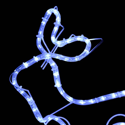 Świąteczna dekoracja zewnętrzna: renifery i sanie, 576 diod LED vidaXL