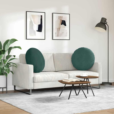 Poduszki na siedziska 2 pcs Ciemna zieleń ?60 x 21 cm Aksamit