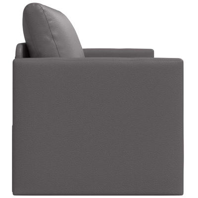 Sofa Bed Szary 124 x 71 x 78 cm Sztuczna skóra