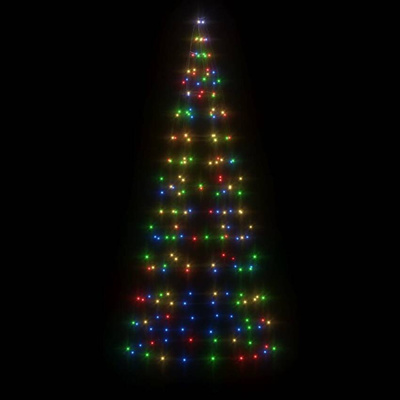 vidaXL Choinka z lampek, na maszt, 200 kolorowych LED, 180 cm
