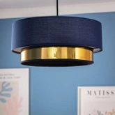Lampa Wisząca Navy z Tkaniny 40cm Abruzzo Tesutto E27