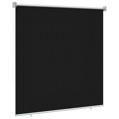 Roleta zewnętrzna 90% blokada UV Czarny 140 x 140 cm HDPE