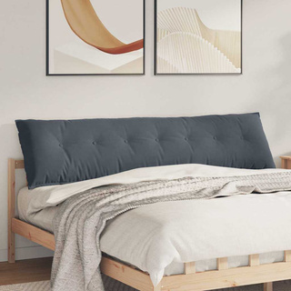 Poduszka na plecy Ciemnoszary 200 x 50 cm Tkanina sztruksowa
