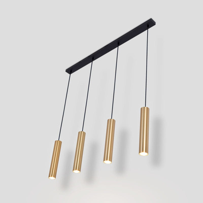 Lampa Wiszaca cztery złote tuby GU10 Abruzzo Trotti