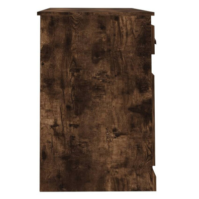 vidaXL Biurko z szufladą, przydymiony dąb, 115x50x75 cm