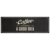 Dywanik kuchenny z napisem Coffee, 60x180 cm, aksamitny vidaXL