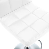 Stołki barowe, 2 szt., białe, sztuczna skóra